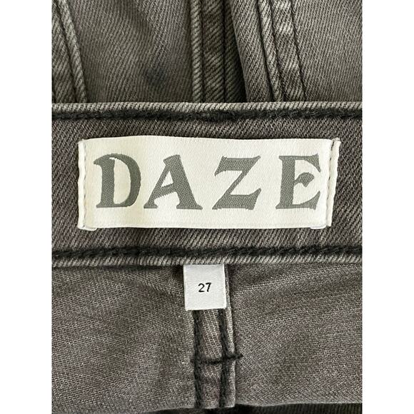 Daze Go Getter Cargo Jeans Roadtrip Grey Size 27 High Rise Flare Y2K Streetwear - Picture 13 of 15